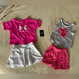 Under Armour Pink and Gray Kids' Activewear Set